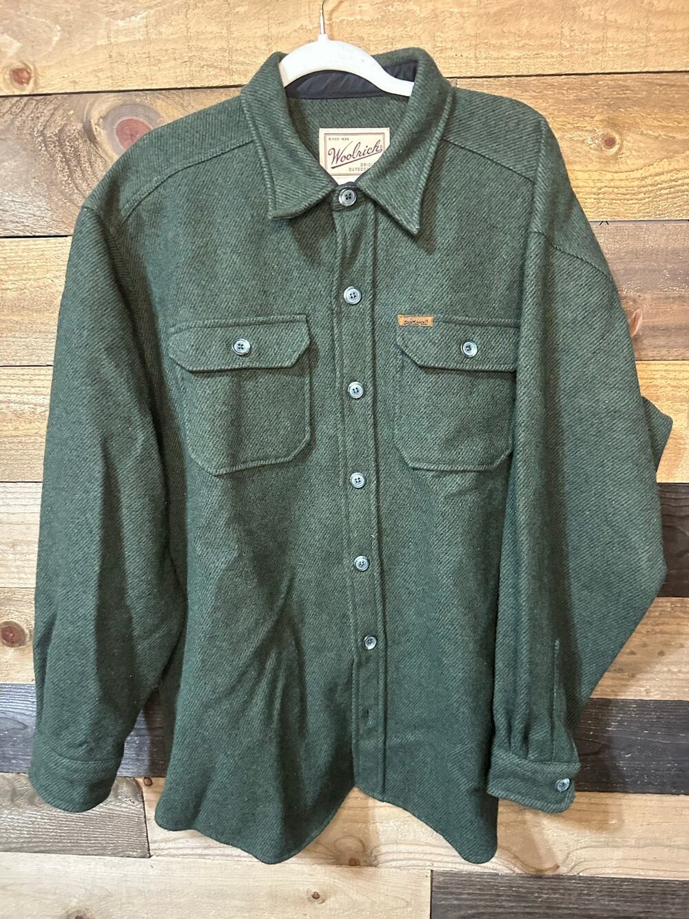 WOOLRICH Vintage Wool Blend Heavy Shirt Jacket Shacket Size XL EUC